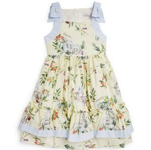 Patachou Yellow Blue Olive Fruit Print Spring Easter Dress Girls Size 8Y
